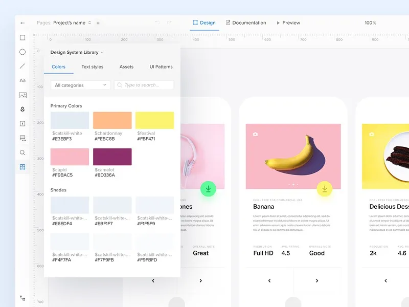 4 razões para fazer design sem cores primeiro: ferramenta UXPin Design Systems.