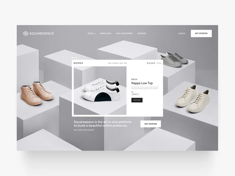 4 razões para fazer design sem cores primeiro: Squarespace.