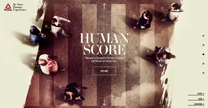 Outro exemplo de site com botões-fantasma (ghost buttons).