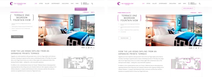 Exemplo do estudo da Nielsen Norman Group sobre flat design.