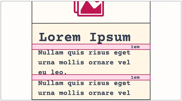 Camada Composição: exemplo de layout clássico com flow default.