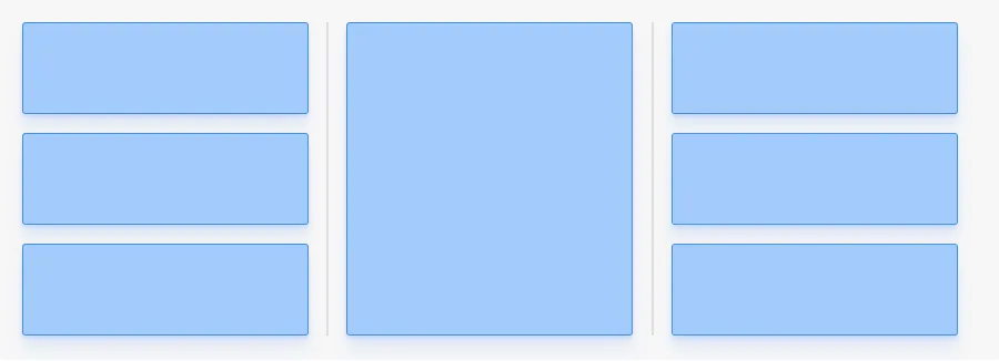 Quebrar linha com Flexbox: exemplo de layout que quebra a linha no quarto elemento. A diferença é que agora a quebra é em colunas.