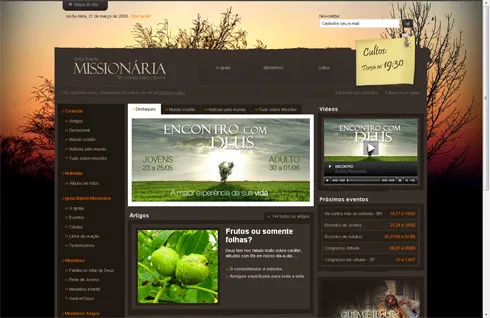 Exemplo do princípio do Gestalt da experiência passado aplicado ao web design.