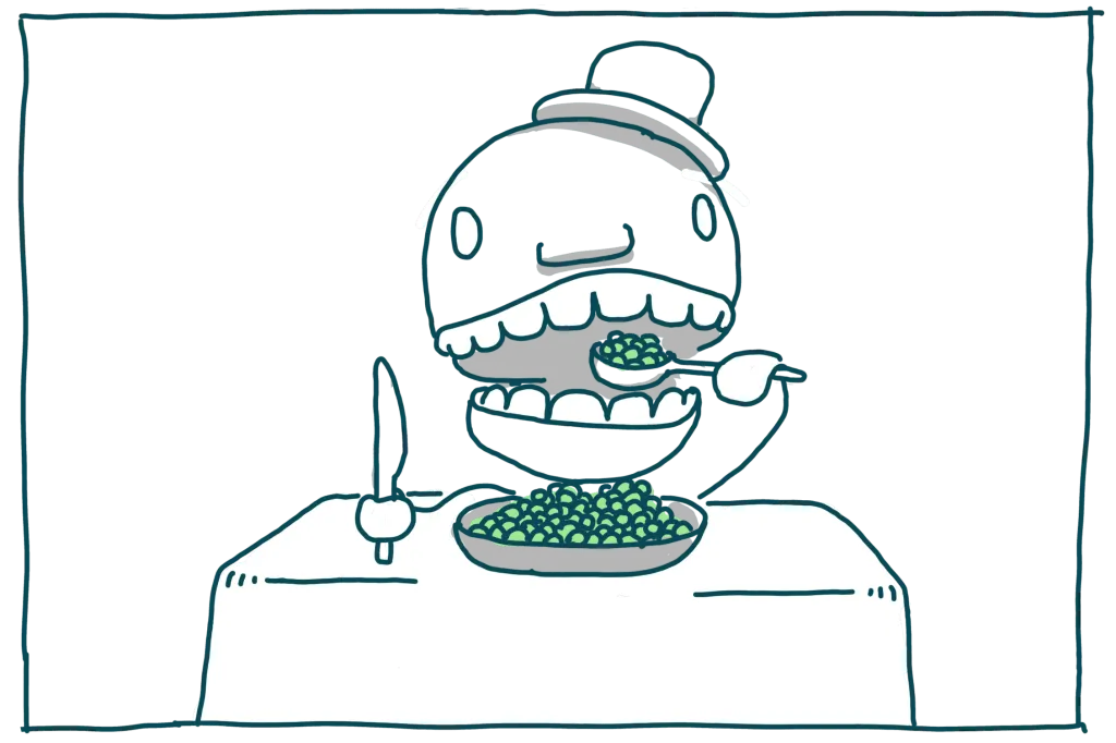 Imagens responsivas com srcset e sizes: comendo ervilhas