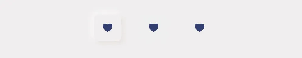 Neumorphism: comparação com Material para ser usado em ícones na UI.