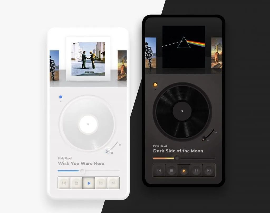 Neumorfismo: exemplos de efeitos, usos, possibilidades.