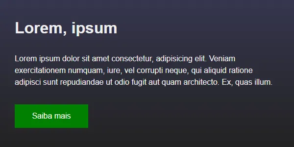 Cores e variáveis CSS: componente de teste.